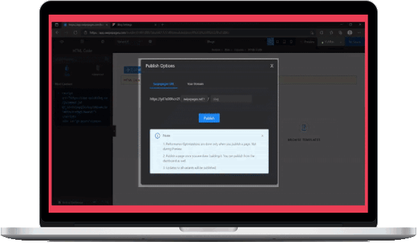 Click to see Swipe Pages SEO Blog integration with Quickblog